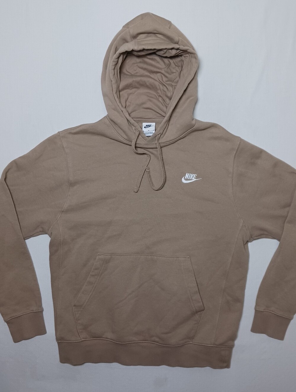 Nike Sportswear Club Mens Fleece Pullover Hoodie Medium Khaki BV2654-247